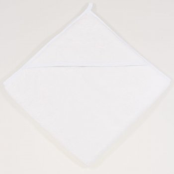 Small towel with organic cotton hood - premium white | liloo