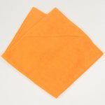 Orange small towel with organic cotton hood | liloo