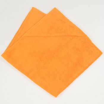 Orange small towel with organic cotton hood