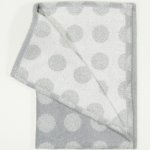 Gray hooded towel with dots print | liloo