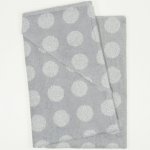 Gray hooded towel with dots print | liloo