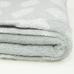 Gray hooded towel with dots print | liloo