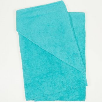 Dark green-turquoise hooded towel