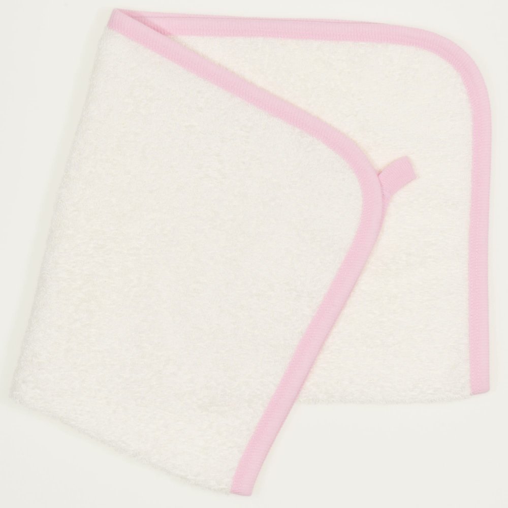 Ivory hand towel - pink trim | liloo