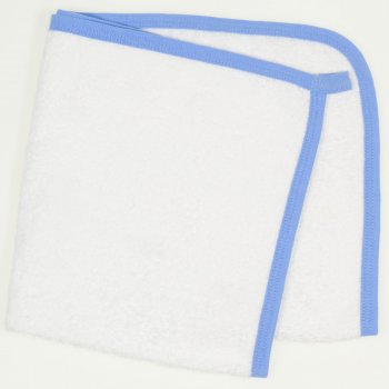 White hand towel - azure trim | liloo