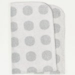 Gray multifunctional towel with two sides with dots print | liloo