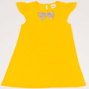 Yellow summer dress with bow