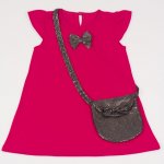 Red summer dress with bow and bag | liloo