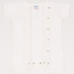 Blanc de blanc romper (short sleeve & pants) - center-snap | liloo