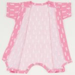 Salmone romper (short sleeve & pants) with sea horses print - center-snap | liloo