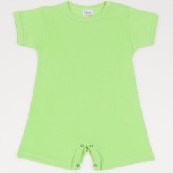 Salopeta maneca scurta si pantaloni scurti summer green uni