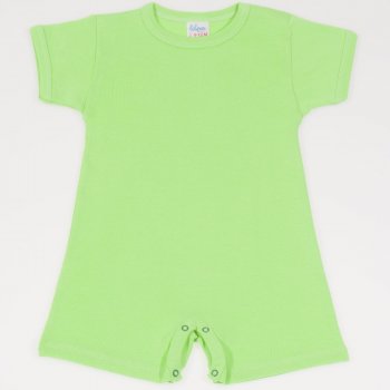 Salopeta maneca scurta si pantaloni scurti summer green uni