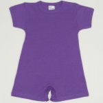 Purple deep lavender romper (short sleeve & pants)  | liloo