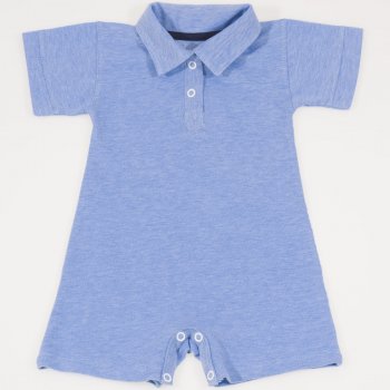 Light blue romper (short sleeve & pants) polo | liloo