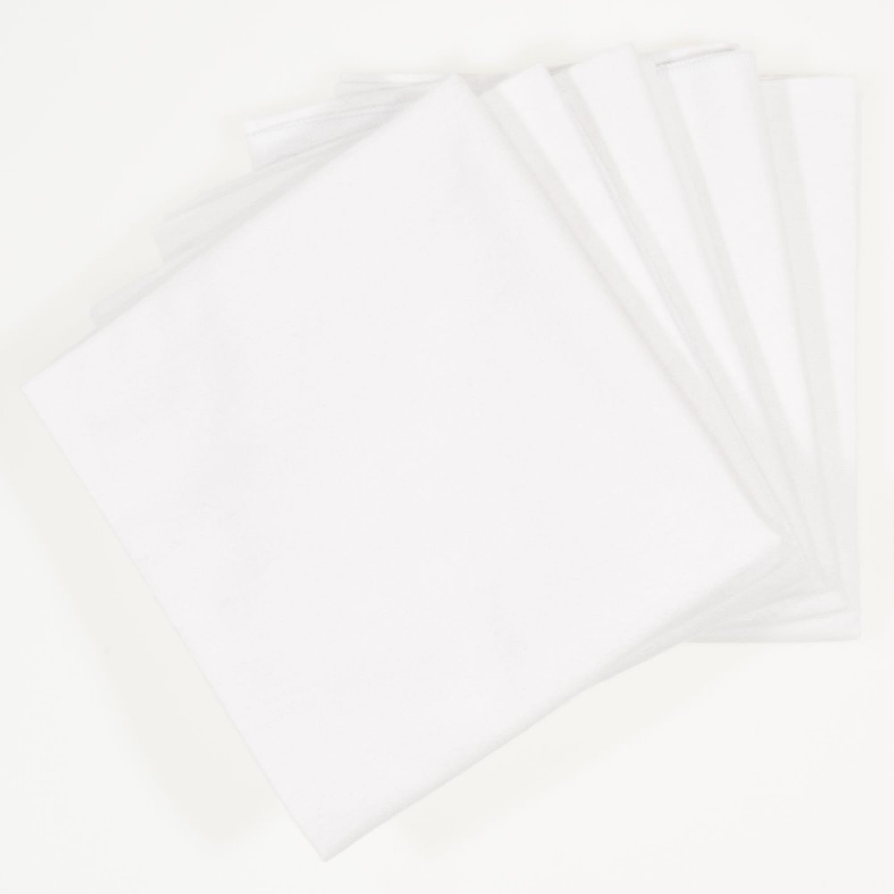 White washable reusable diaper cloths - economy set (5 pieces) | liloo