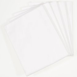 Large white washable reusable diaper cloths - economy set (5 pieces)