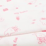 Washable reusable tetra diaper cloth - red bunny print | liloo