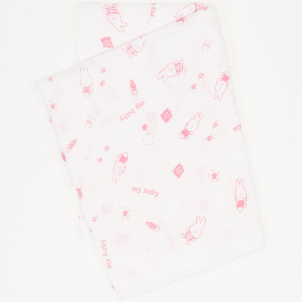 Washable reusable tetra diaper cloth - red bunny print | liloo