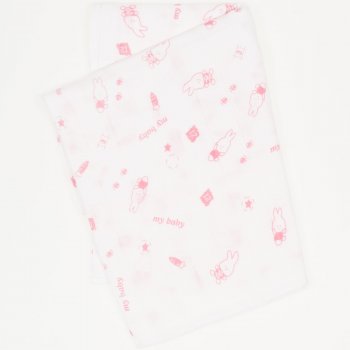 Washable reusable tetra diaper cloth - red bunny print | liloo