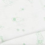 Washable reusable tetra diaper cloth - green bunny print | liloo