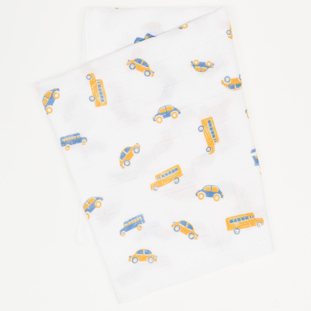 Washable reusable tetra diaper cloth - cars & busses print | liloo