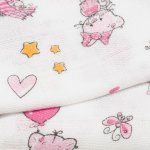 Washable reusable tetra diaper cloth - cat & hearts print | liloo