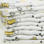 Washable reusable tetra diaper cloth - bee print (10 pieces pack)| liloo