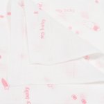 Pachet economic 10 scutece tetra (bumbac) albe cu imprimeu iepuraș roșu - lavabile și refolosibile | liloo