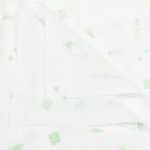 Washable reusable tetra diaper cloth - green bunny print | liloo