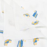 Washable reusable tetra diaper cloth - cars & busses print (10 pieces pack) | liloo