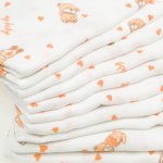 Washable reusable tetra diaper cloth - little bear print | liloo