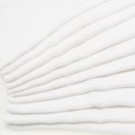 White washable reusable tetra diaper cloth (10 pieces pack) | liloo