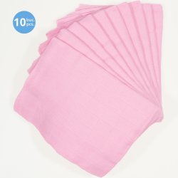 Scutece tetra (bumbac) roz - lavabile și refolosibile - set economic 10 bucăți