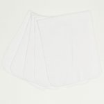 White (washable and reusable) cotton cloths - economical set of 5 pieces| liloo