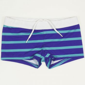 Blue & aqua stripes swim shorts | liloo