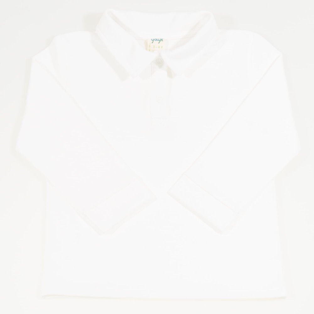 Bluza polo copii bumbac organic - alb | liloo