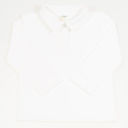 White organic cotton children's polo shirt