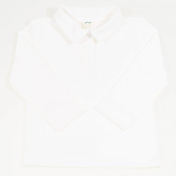 Bluza polo copii bumbac organic - alb | liloo