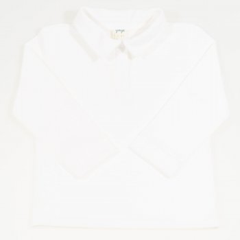 White organic cotton children's polo shirt