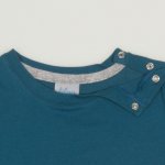 Dark blue-green long sleeve t-shirt with pocket | liloo