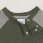 Green khaki-gray long-sleeve tea | liloo