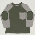 Green khaki-gray long-sleeve tea | liloo