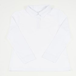 Tricou polo copii - alb