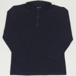 Navy blue long sleeve t-shirt polo