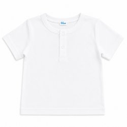 Tricou maneca scurta alb cu fenta