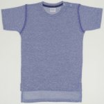 Azure with navy blue short-sleeve tee | liloo