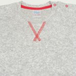 Grey with red short-sleeve tee  | liloo