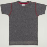 Dark grey with red short-sleeve tee | liloo