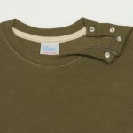 Khaki with cream short-sleeve tee | liloo