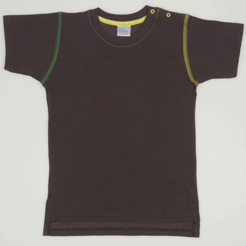 Brown with yellow and green short-sleeve tee | liloo